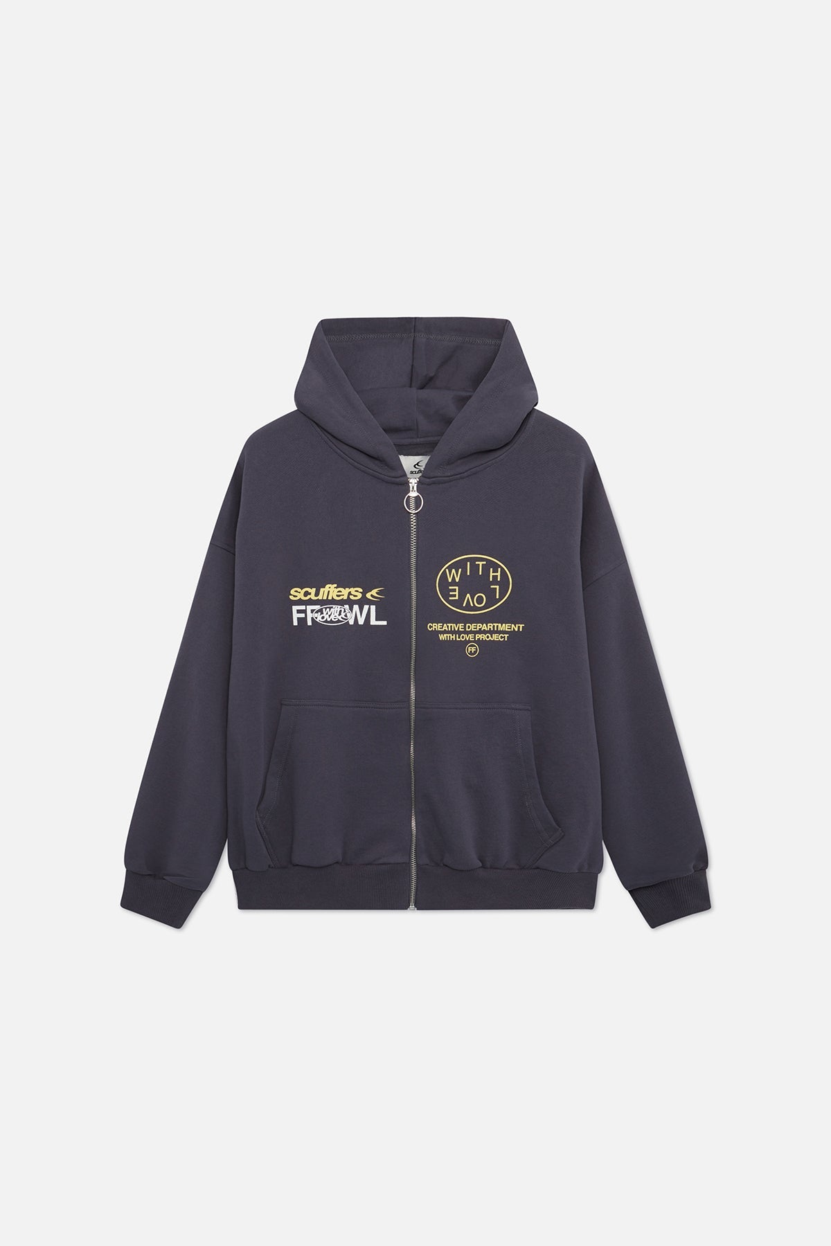 Caviar Navy Zipped Hoodie