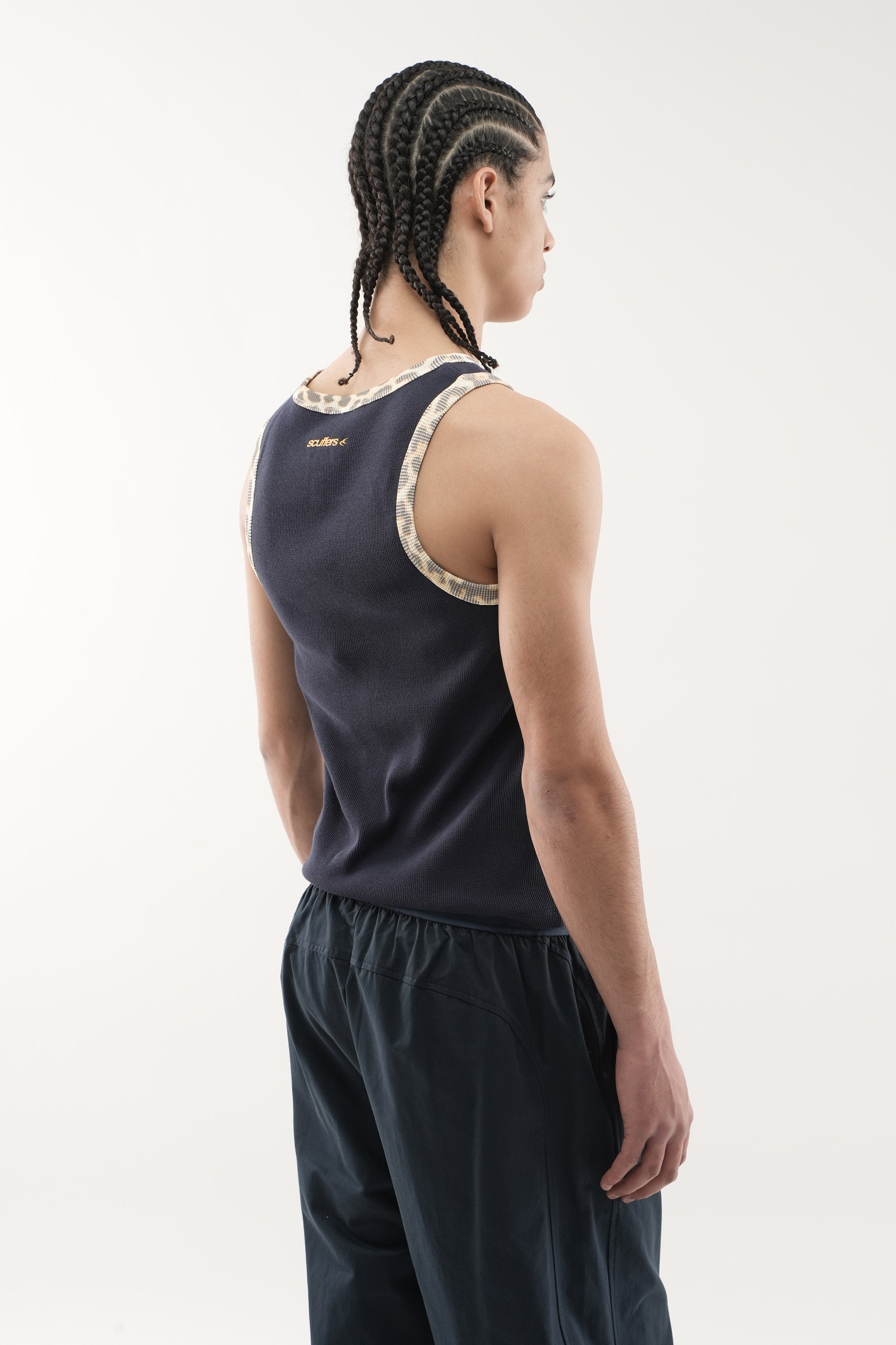 Animal Navy Waffle SCFF Tank Top