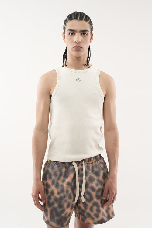 Animal Ecru Waffle SCFF Tank Top