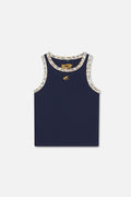 Animal Navy Waffle SCFF Tank Top