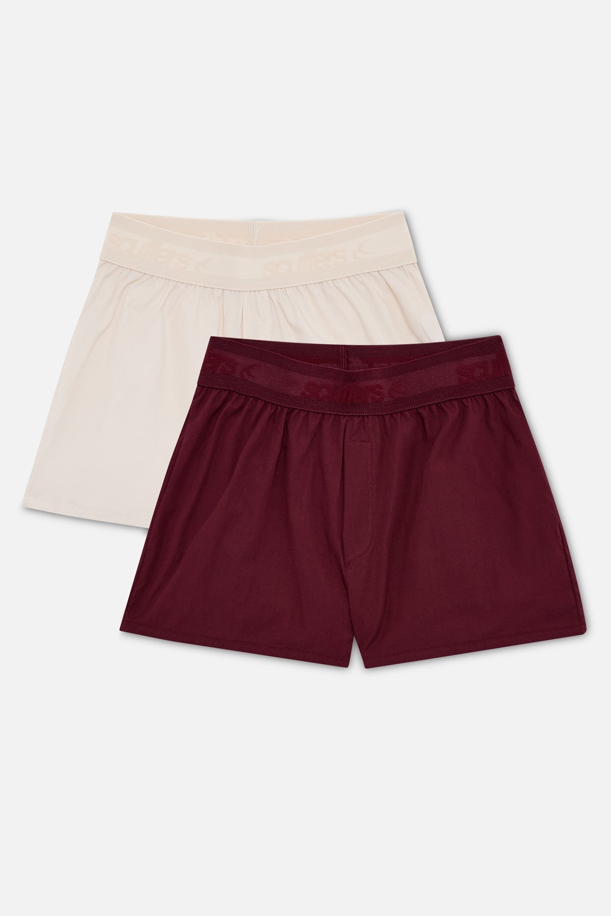 Burgundy & Ecru Boxer Pack