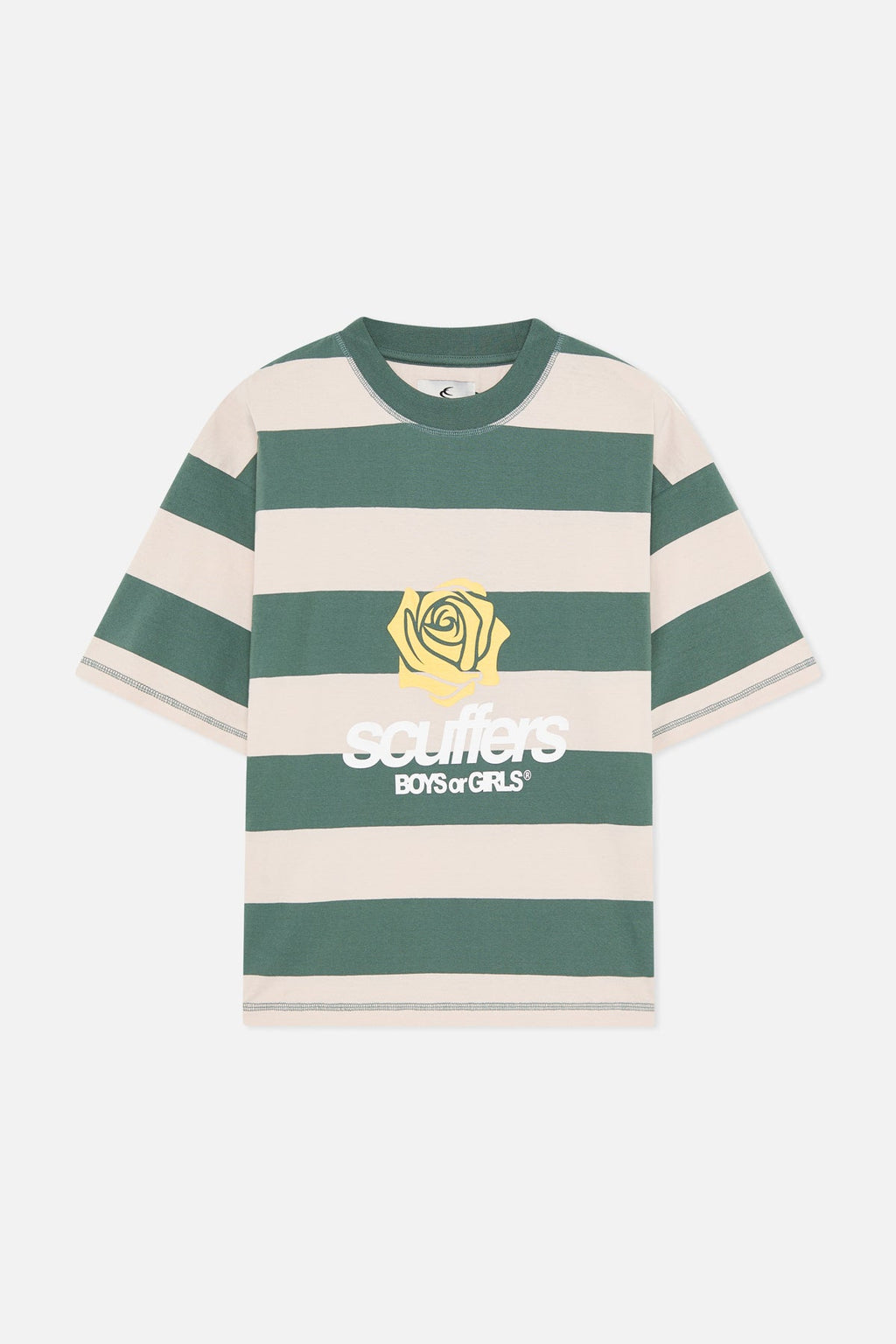 Boy Green Striped T-Shirt