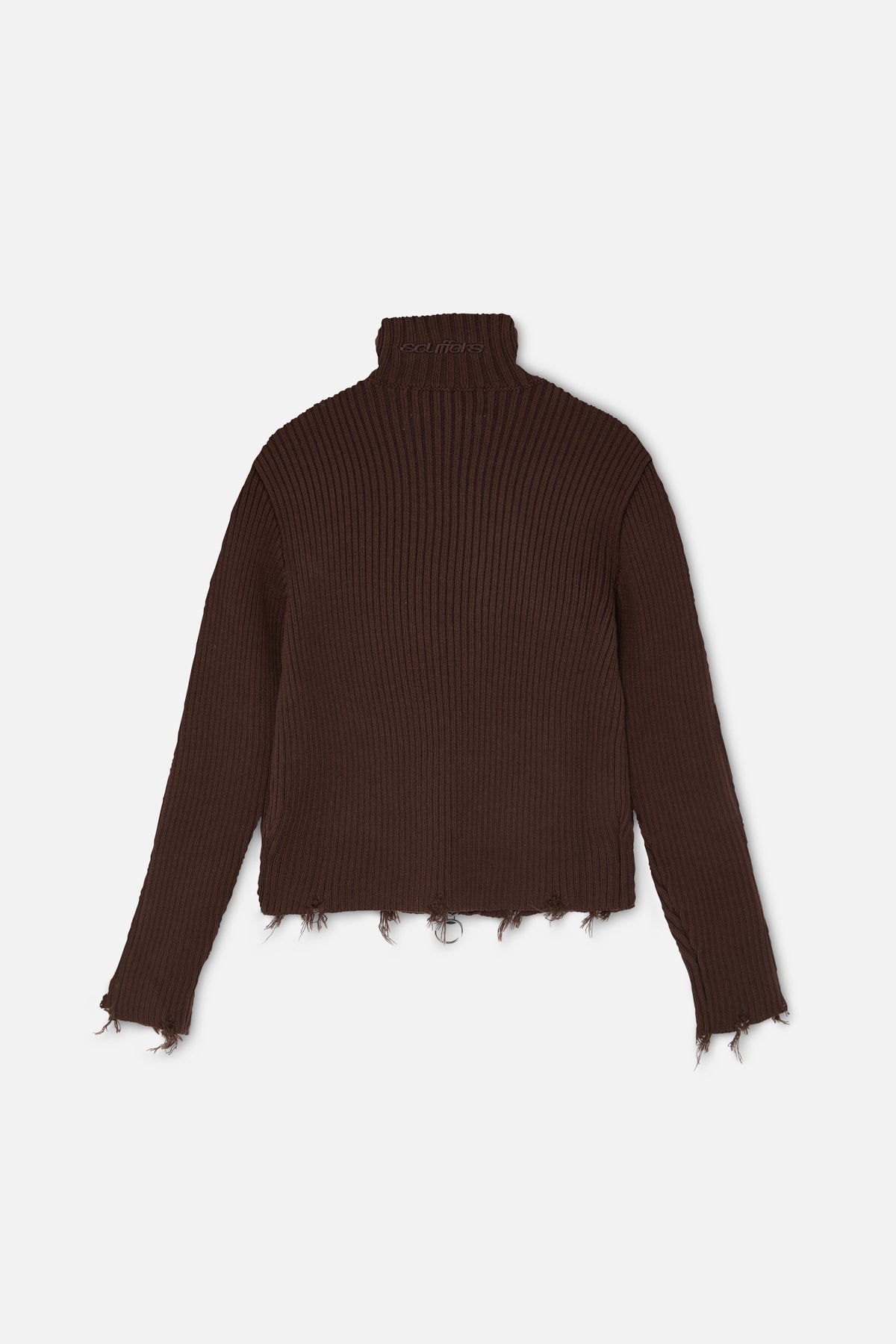Bawdy Knit Brown Zipper