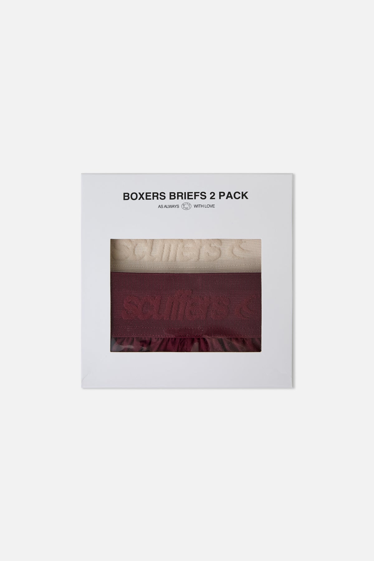 Burgundy & Ecru Boxer Pack