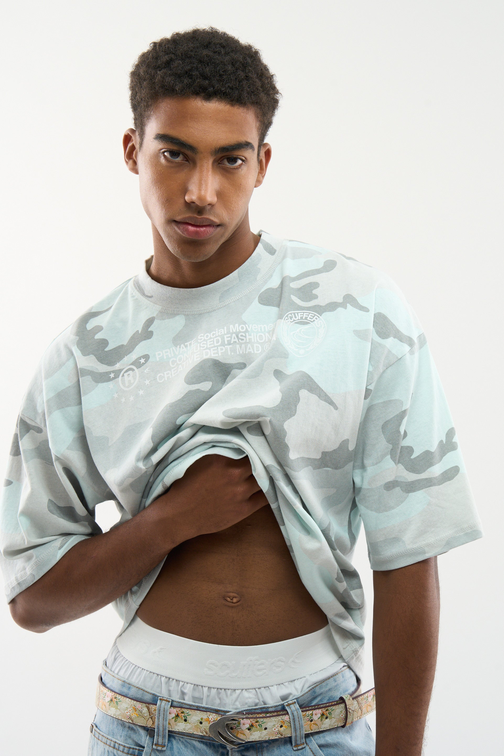 Confused Light Grey Camo T-Shirt