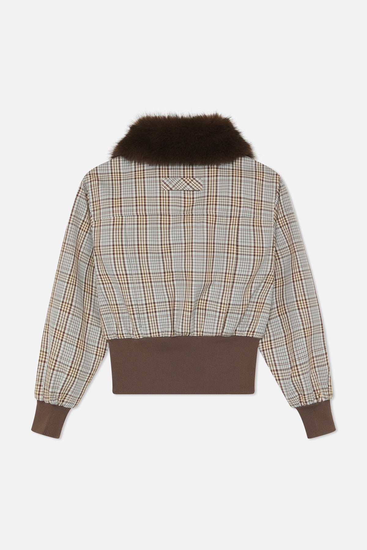 Checkered Brown Harrington Jacket