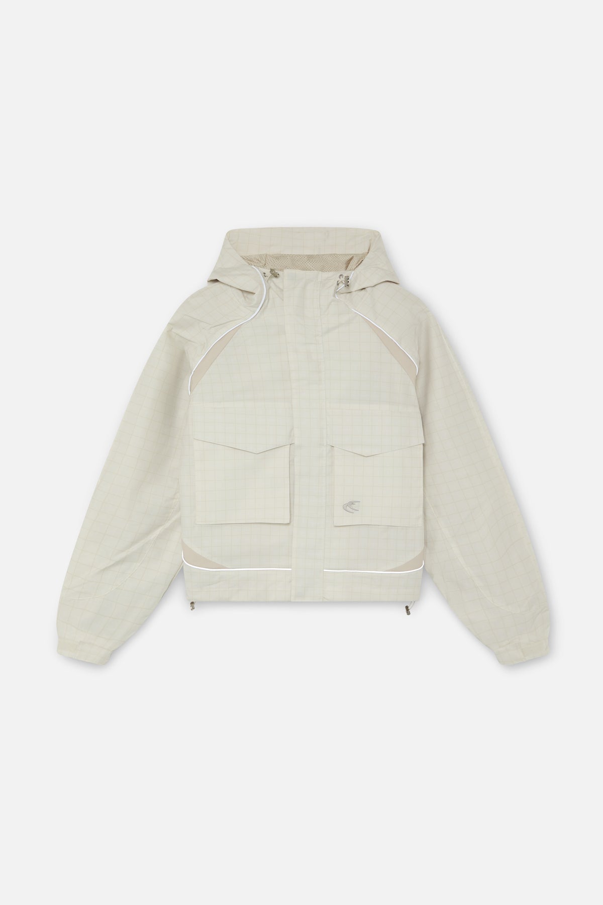Checkered Ecru Essential Windbreaker