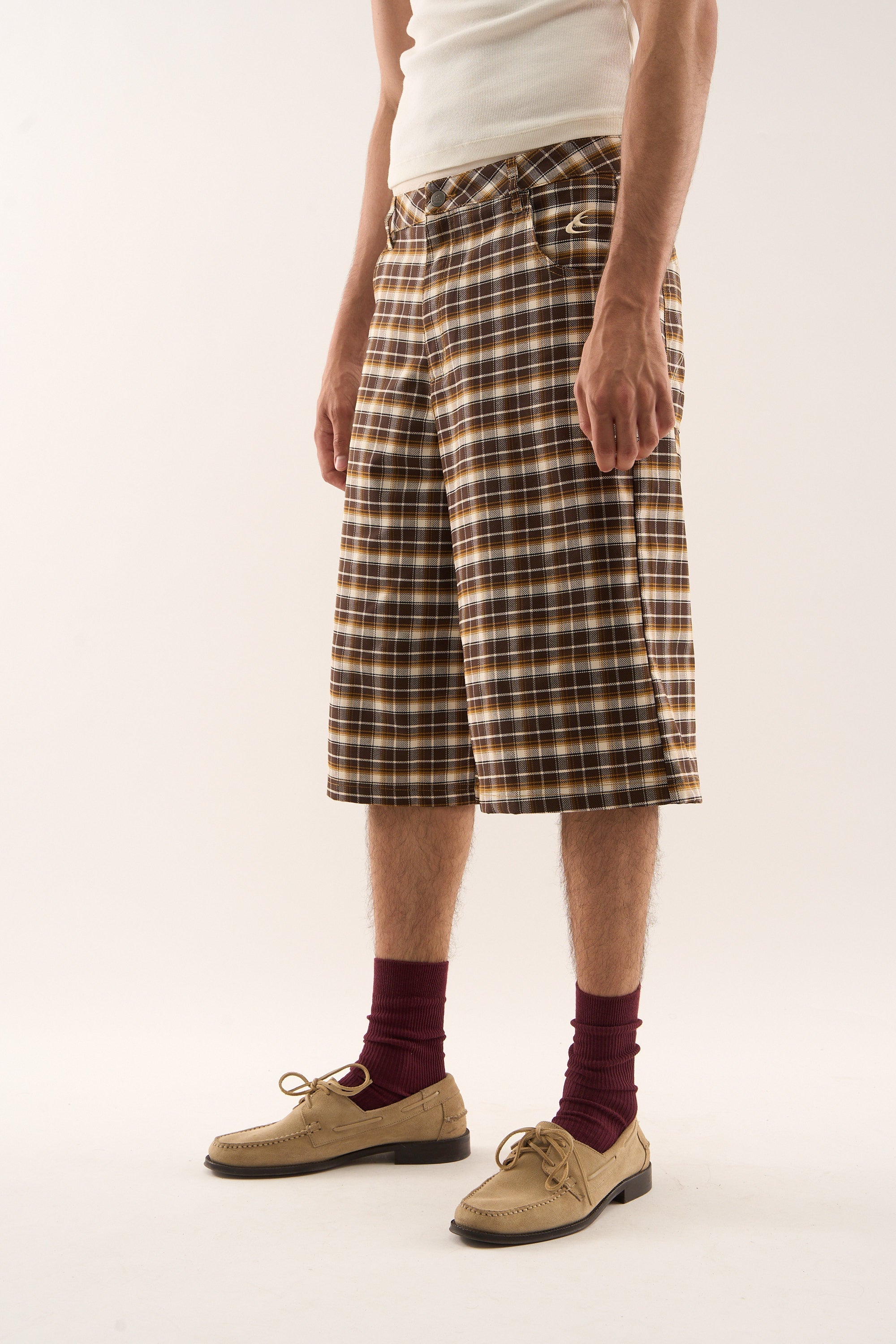 Checkered Brown Jorts