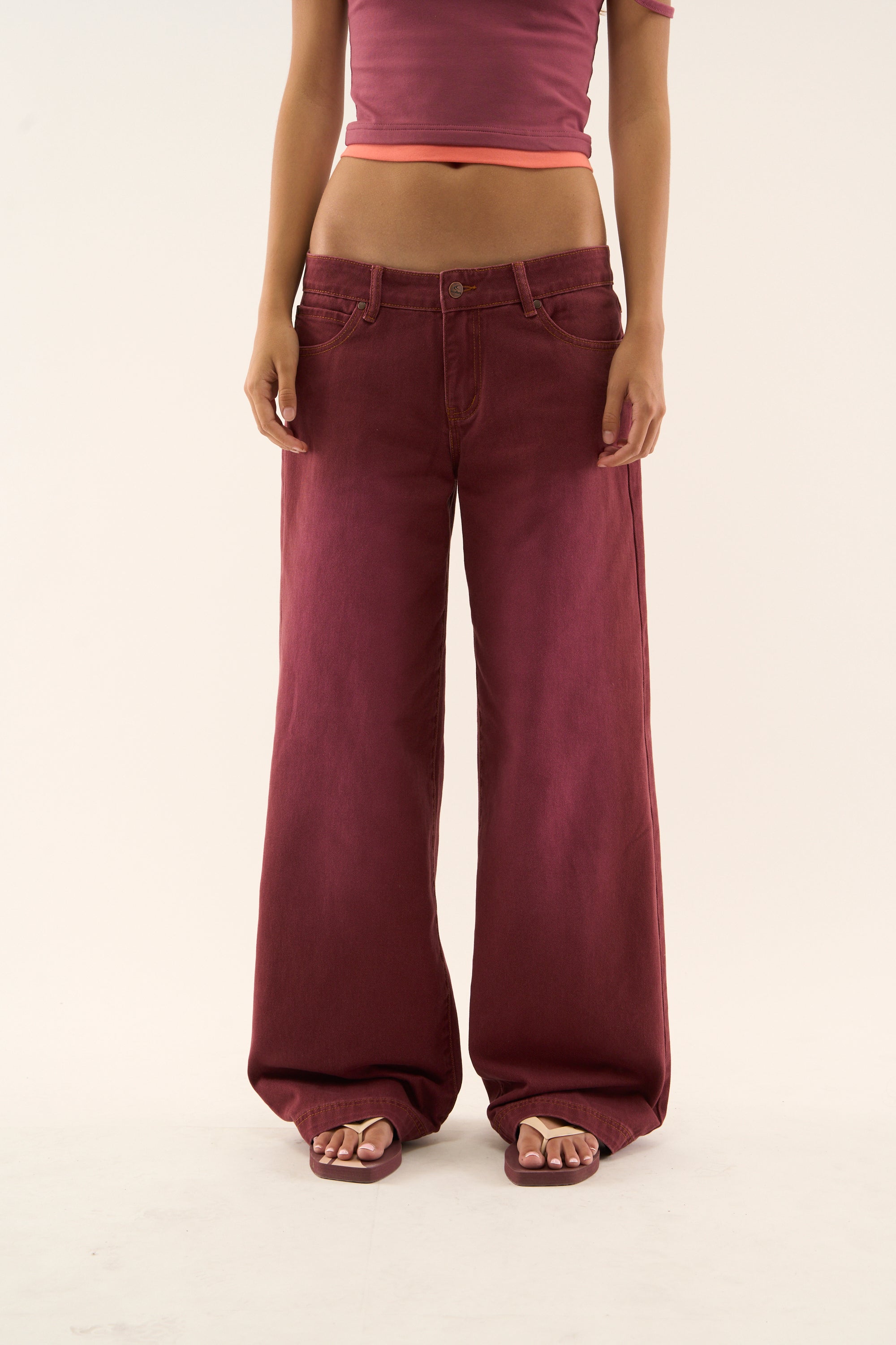 Carrie Burgundy Pants