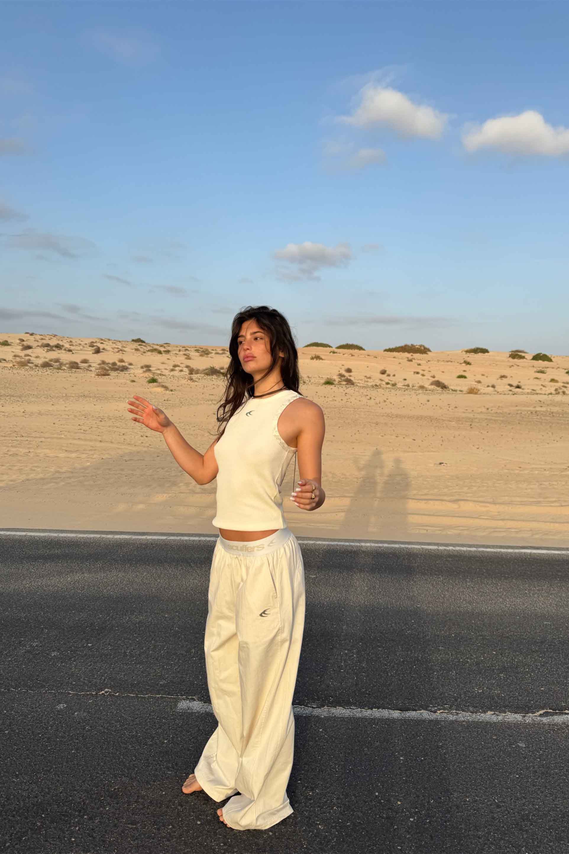 Animal Ecru Waffle SCFF Tank Top