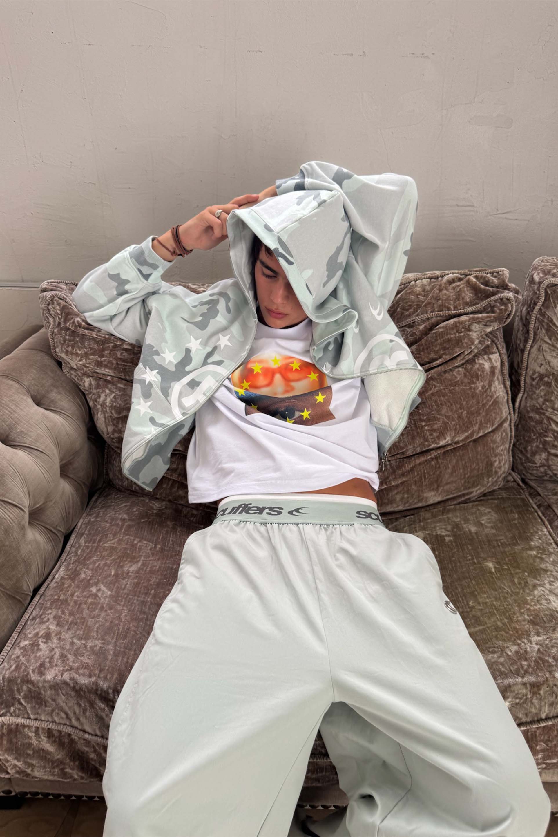 Confused Grey Camo Zipper