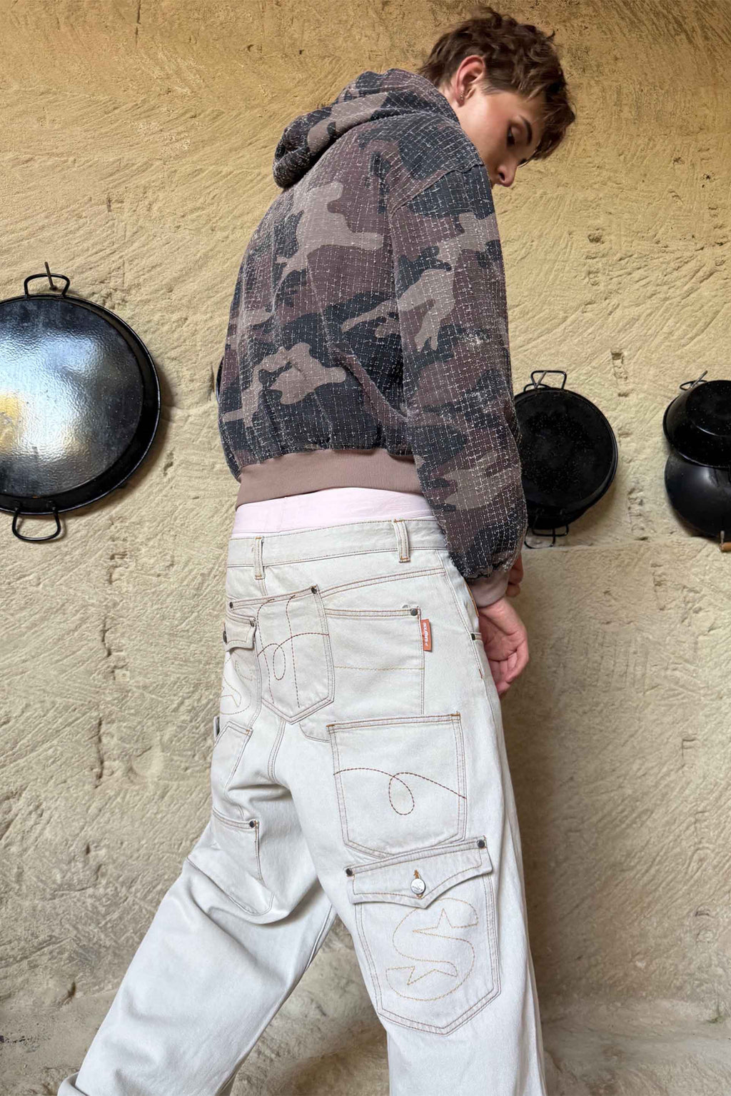 7Pocket Ecru Pants