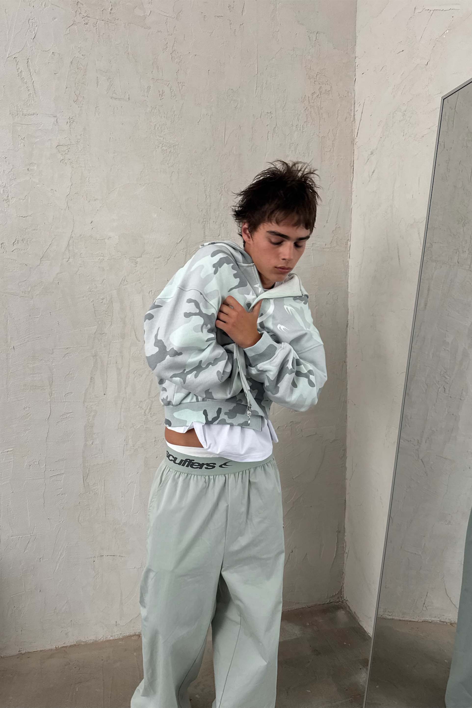 Confused Grey Camo Zipper