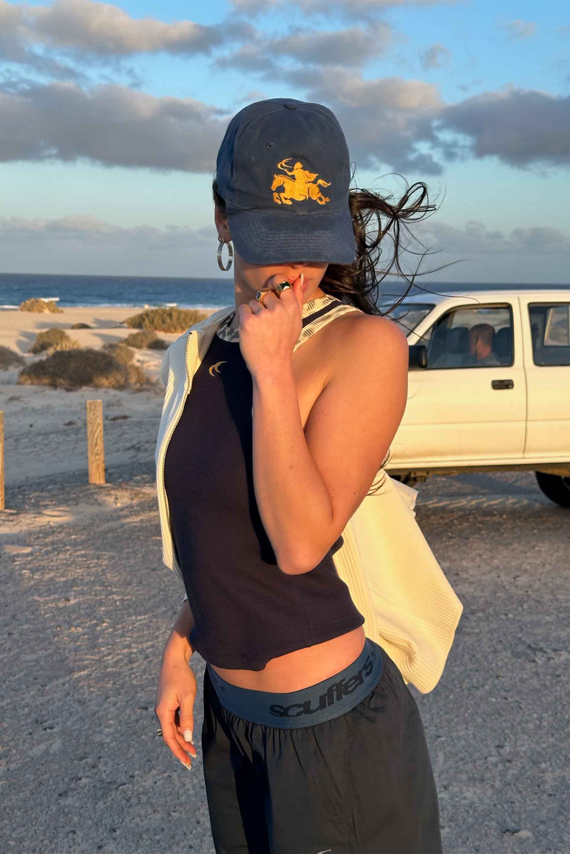 Animal Navy Waffle SCFF Tank Top