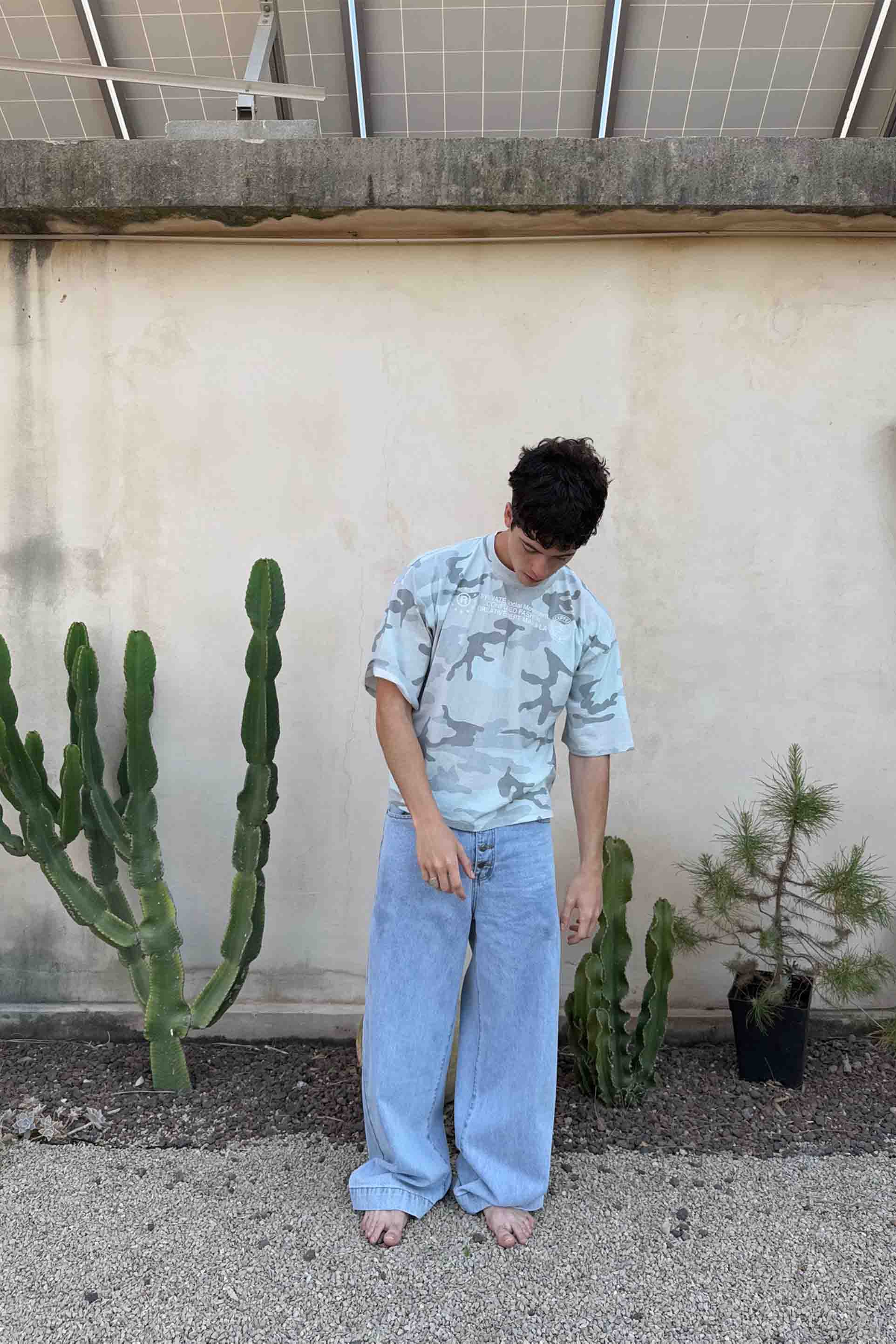 Confused Light Grey Camo T-Shirt