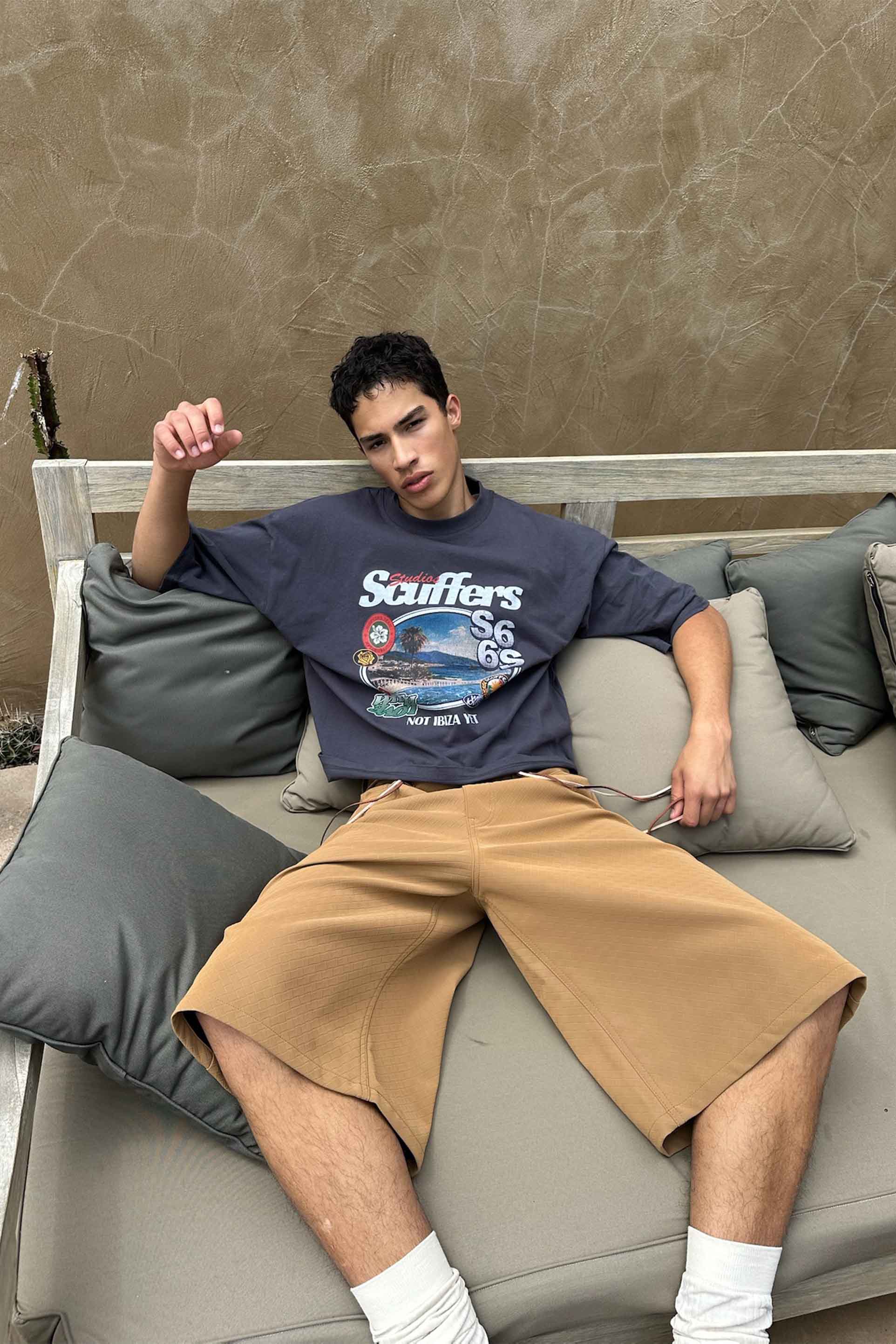 Braided Camel Jumbo Shorts