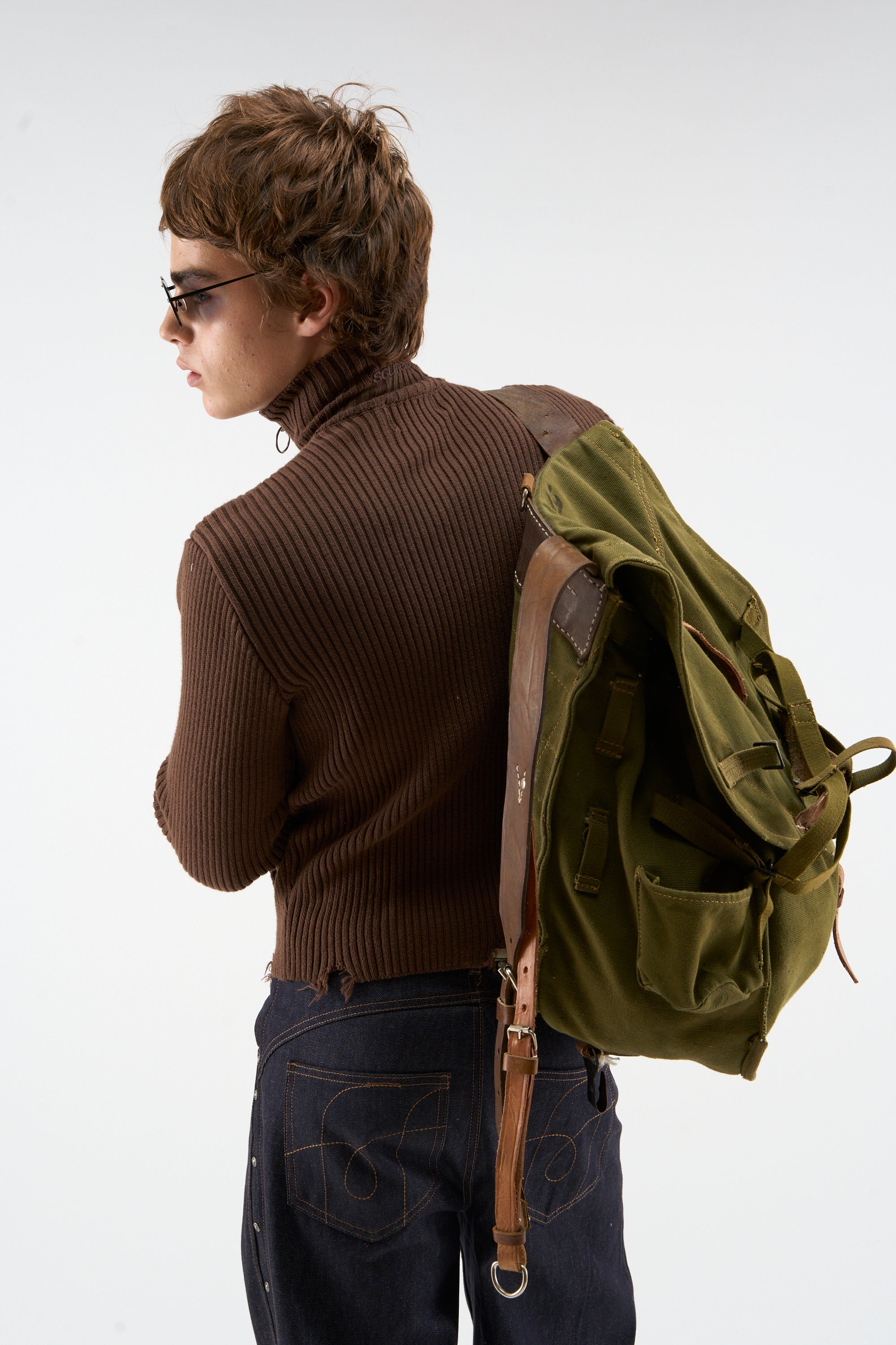 Bawdy Knit Brown Zipper