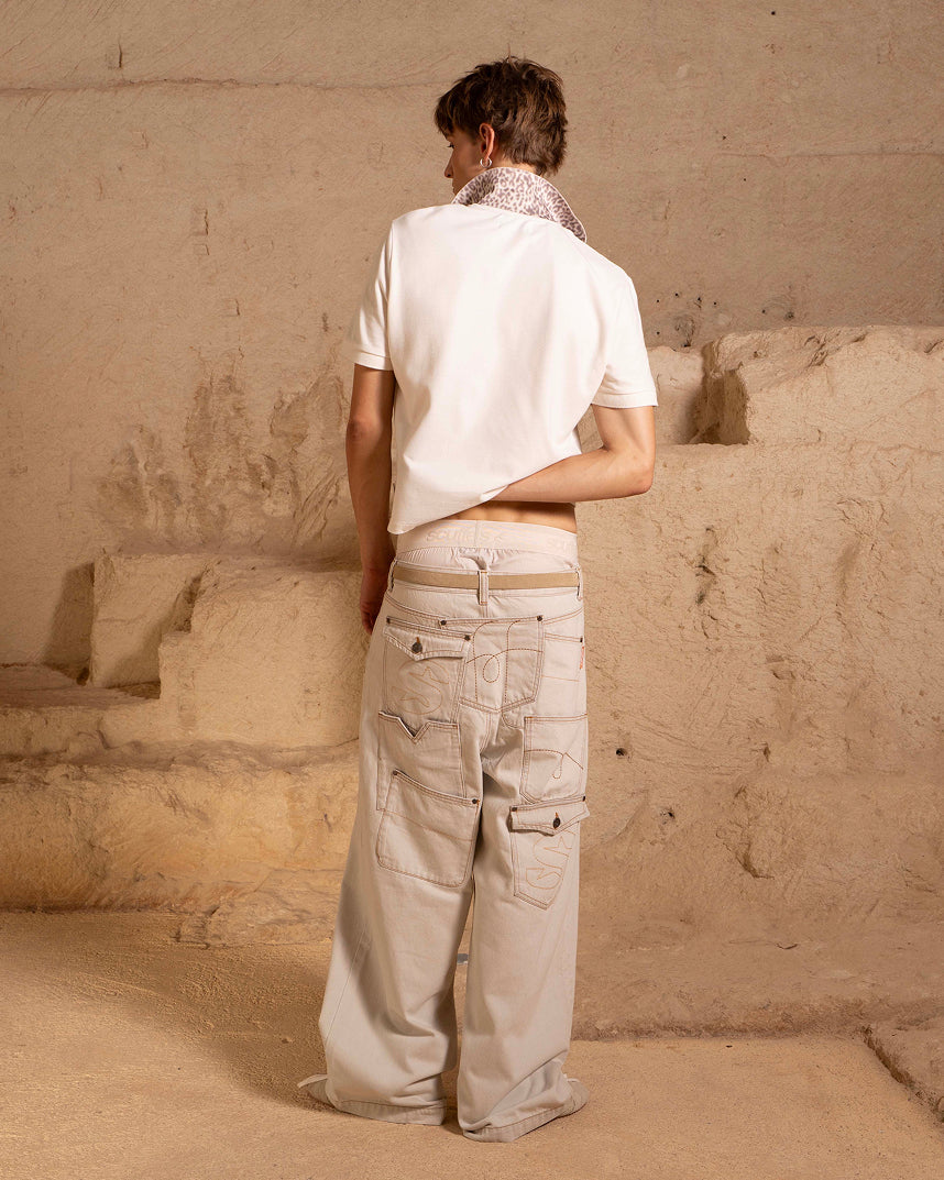 7Pocket Ecru Pants