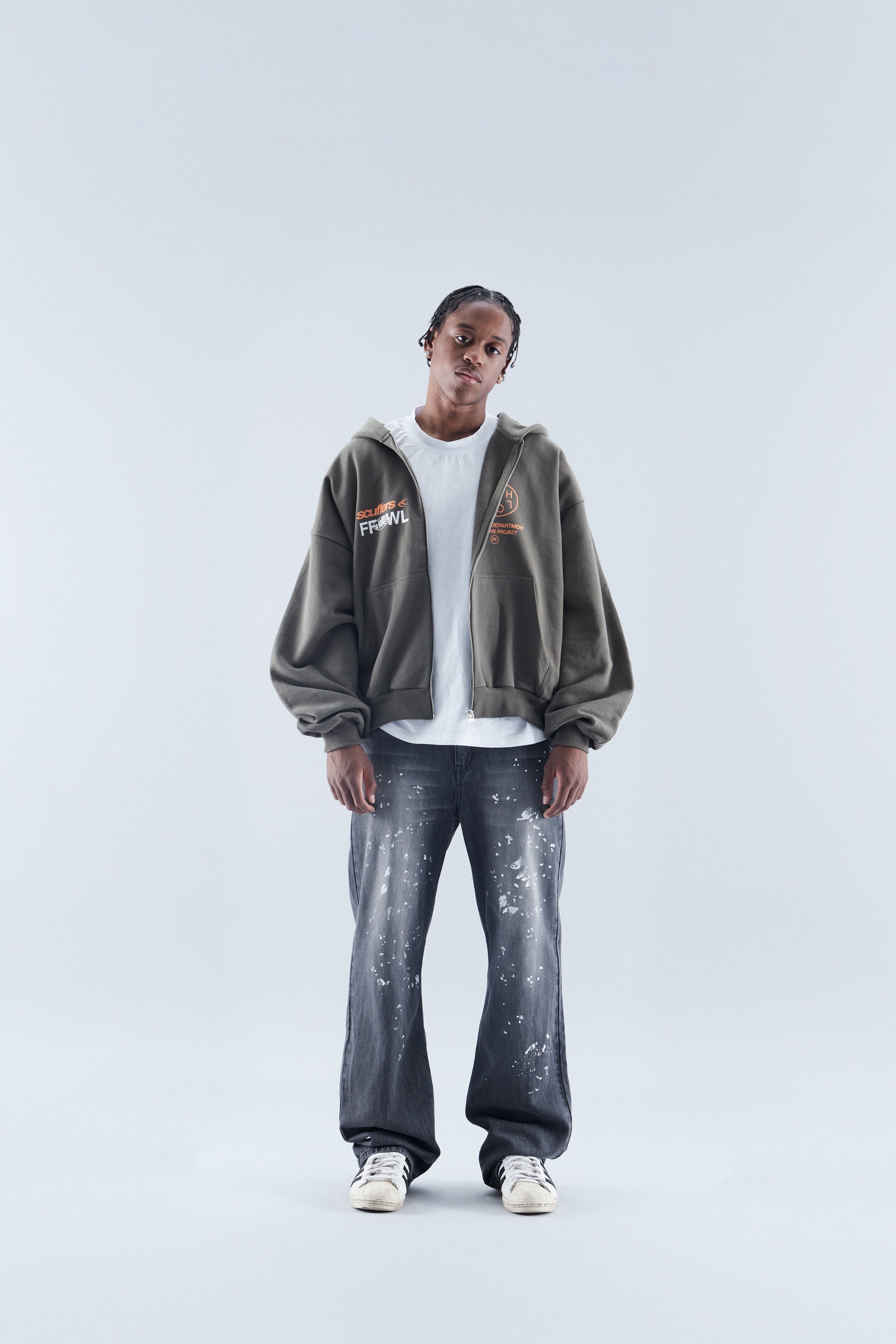 Caviar Olive Zipped Hoodie